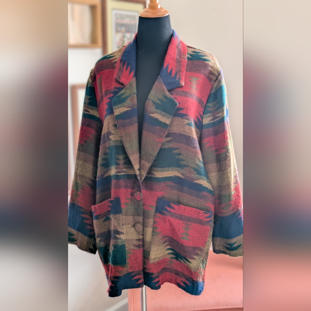 Southwestern Sweater Jacket Large
